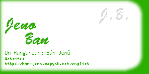 jeno ban business card
